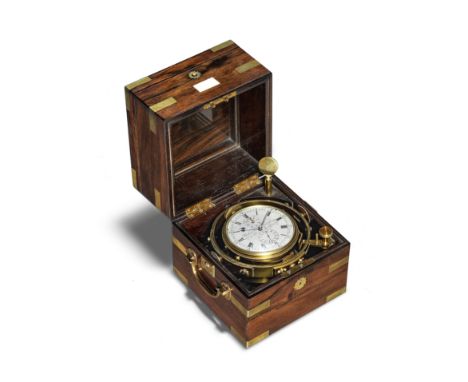 An early 19th century two-day brass-bound rosewood Marine ChronometerParkinson &amp; Frodsham, Change Alley, London, no.2414T