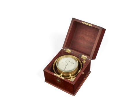 A fine and rare early 19th century French mahogany marine chronometerBerthoud Freres, No. 216The two-part case with solid lid