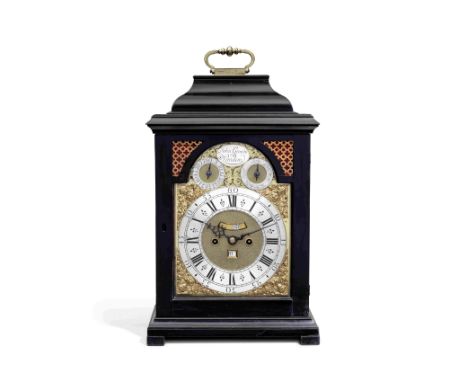 A good first half of the 18th century ebonised table clock with date and rise-and-fall regulationJohn Gerrard, LondonThe inve