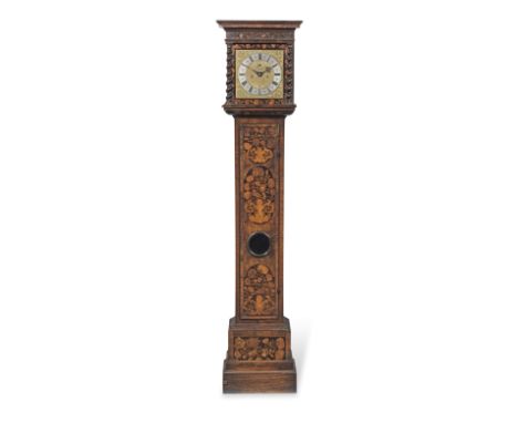 A late 17th century marquetry longcase clock with ten inch dial and bolt-and-shutter maintaining powerWilliam Clement, Londin