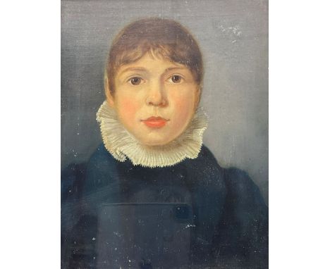 English School (Early 19th century): Portrait of 'Thomas Shepherd Noble' as a Young Boy, oil on canvas unsigned, inscribed ve