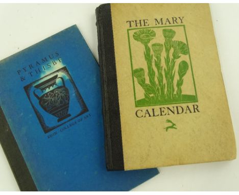 The Mary Calendar by Judith Smith, engraving by M Dudley, hand printed at St. Dominics Press, Ditchling, 1930, no. 9/240 and 