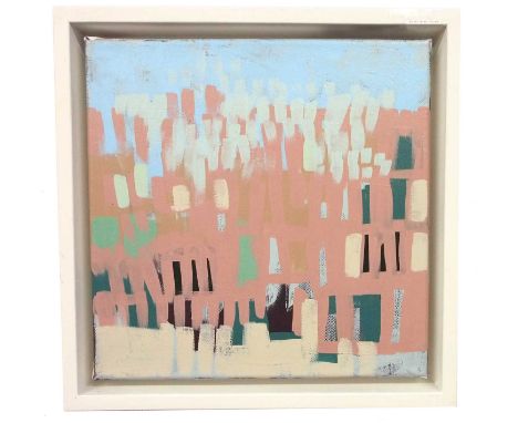 Claire Oxley (British, contemporary) "Pink Sands", mixed media on canvas, signed, inscribed and dated 2022 on frame verso, 25