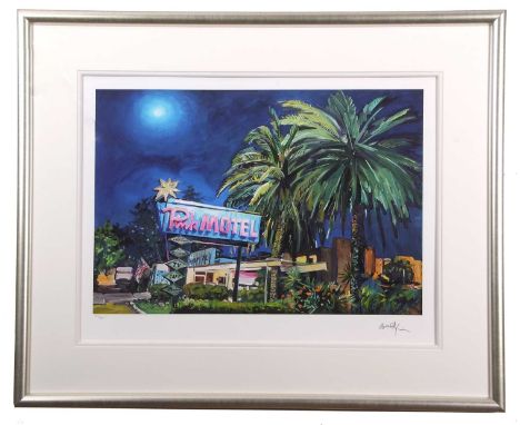 Bob Dylan (b.1941), limited edition giclee print 'Pink Motel' on archival mould-made paper from 'The Beaten Path' series 2023
