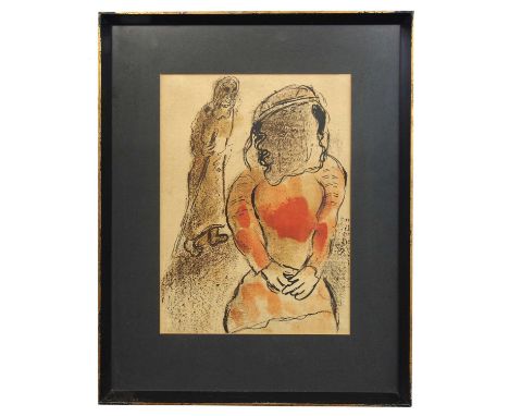 Marc Chagall (1887-1985), 'Tamar, Daughter in law of Judah' and 'Cain and Abel', lithographs, 35x25cm, printed circa 1960 as 