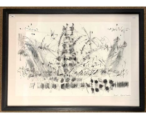 Brenda Unwin (British, contemporary), 'after Mozart Clarinet Concerto', drawing made during live performance, 1998, mixed med