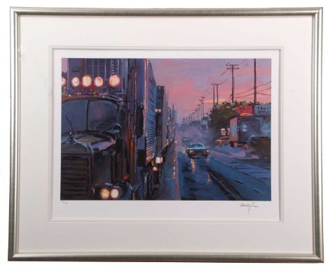 Bob Dylan (b.1941), limited edition giclee print 'Omaha Rain', on archival mould-made paper from 'The Beaten Path' series 202