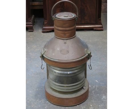 VINTAGE COPPER SHIP'S LIGHT 