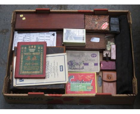 BOXED MAH JONG SET PLUS OTHER VARIOUS VINTAGE GAMES 