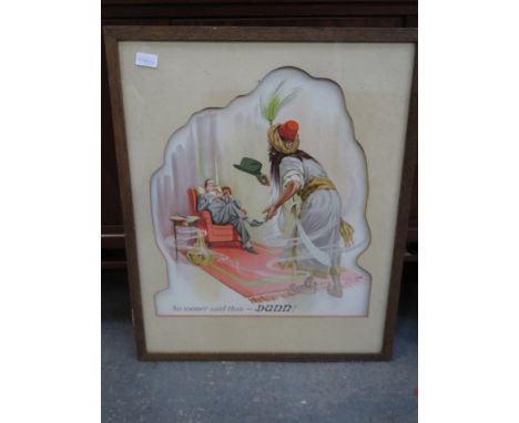 DUNN &amp; CO VINTAGE FRAMED ADVERTISEMENT 