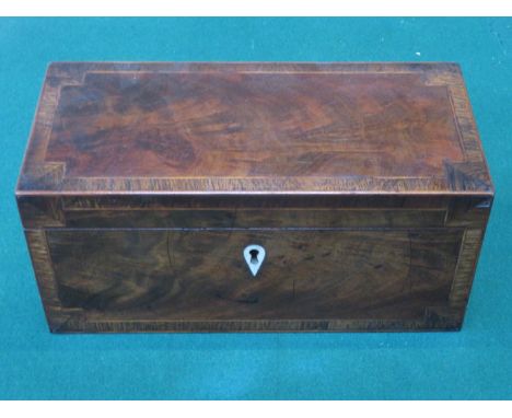 INLAID MAHOGANY SECTIONAL TEA CADDY 
