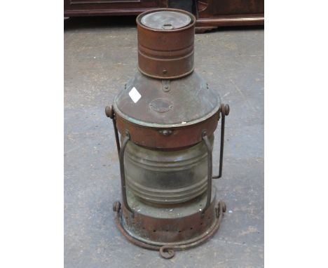 VINTAGE COPPER SHIP'S LIGHT 