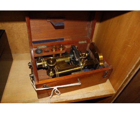 A R & J. Beck microscope in fitted wooden case