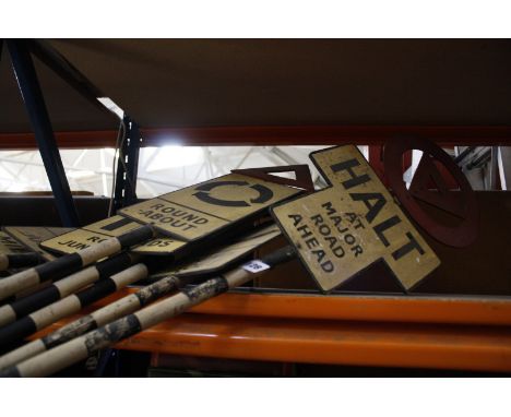 A collection of vintage road signs -9 Best Bid