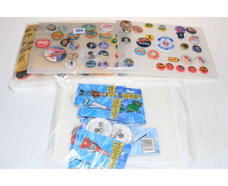 A good collection of vintage to modern pin badges including ABC Chewing Gum Ltd Batman c1960's, Galaxy Patrol, Lyons Maid Sea