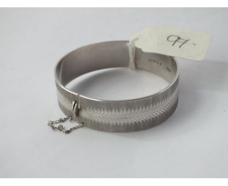 Silver wide bangle 29g       