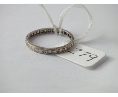 Platinum and diamond eternity ring – size W    