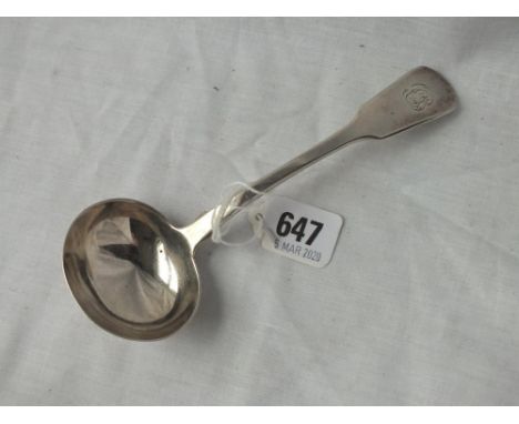 Georgian fiddle pattern sauce ladle – 1830 by CB    