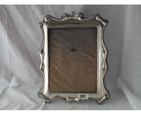 Large oblong photo frame with scrolled decorated border – 11” high   Chester 1908 by J&amp;R        