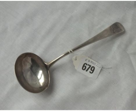 George III sauce ladle with crested terminal – 1792 by RC    