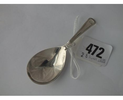 George III caddy spoon with reeded edge – London 1788   by Script JW         