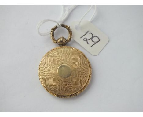 9ct circular Victorian locket (plated top ring) 9.2g inc   