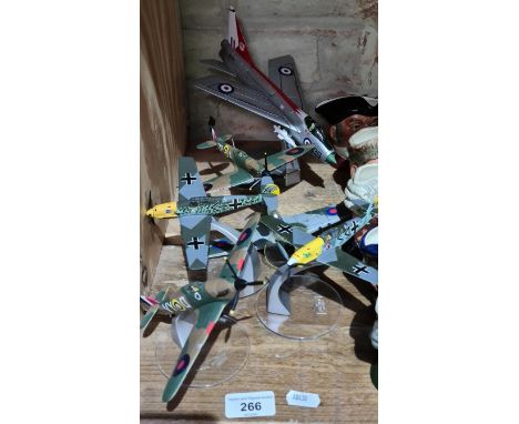 A group of 5 Corgi and 1 Dinky model Aeroplanes  