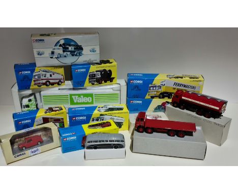A box containing die-cast model vehicles, mostly Corgi Classics. 