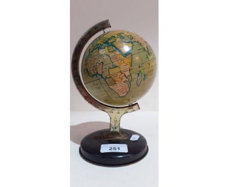 A vintage 'Reliable Series' tin globe, height 20cm.  