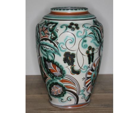 A Poole Carter Stabler &amp; Adams vase, height 25cm.  Condition - imperfection to foot rim, crazing and minor losses, no chi