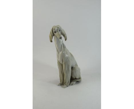 Lladro Dog Figure ' Afghan ' Model No 1069. Issued 1969 - 1985. Height 12 Inches. Mint Condition. 