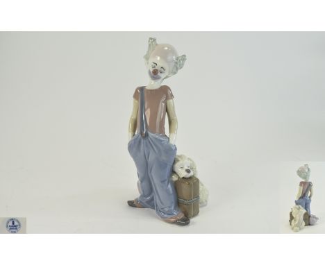 Lladro Ltd Edition Event Figurine ' Destination Big Top ' Young Clown with Puppy. Sculptor Juan Huerta. Model No 245. Issued 
