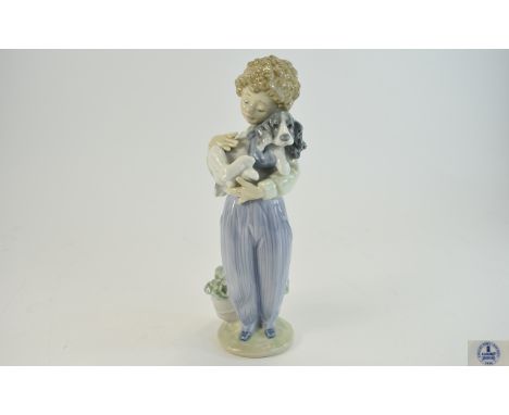 Lladro Collectors Society Members Figure for 1989 ' My Buddy ' Sculptor Antonio Ramos. Model No 7609. Issued 1989 - 1992. 8.2