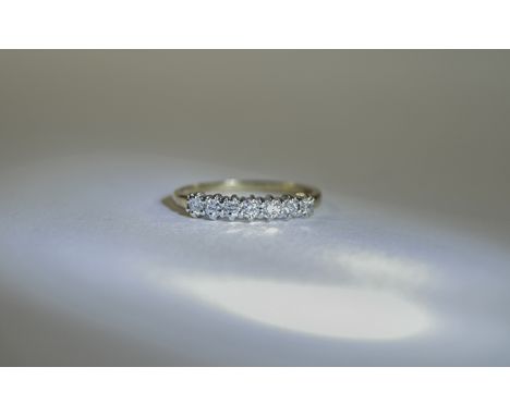 18ct Gold Channel Set Diamond Ring. Fully Hallmarked. Ring Size - M.