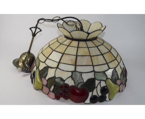 Modern Tiffany Style Ceiling Lamp with fixtures and fittings. Shade diameter 16"