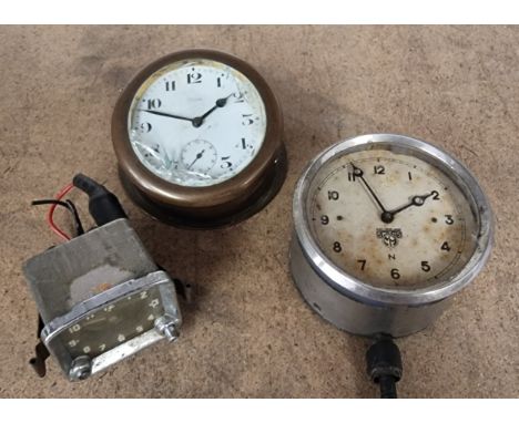A Smith dashboard mounted clock, and two other clocksNon working condition. 