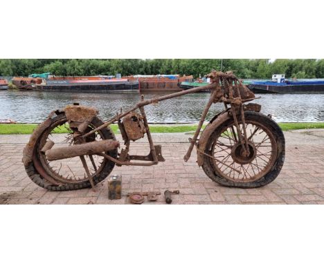 c.1935 BSA B or M series, project. Possibly a B23 Competition.This project was dug up from a back garden near Scarborough dur