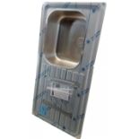 HOSPITAL SINK 1200MM X 600MM RH DRAIN 500 X 400 X 200 STA 2 TAP HOLES 200CNT