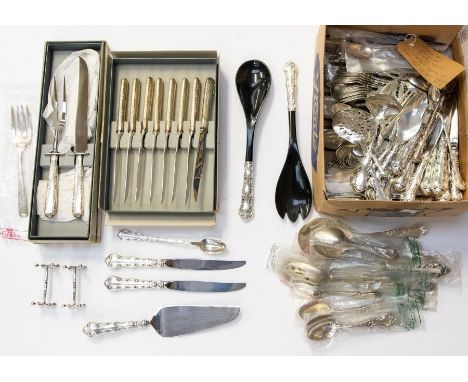 A mid 20th Century American silver Strasbourg pattern twelve piece flatware service, by Gorham to include: 12 Table Forks12 T