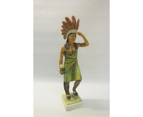 A Royal Worcester replica of the 19c Cigar Store Indian at Rothmans London offices, model no. 142.  Made exclusively for Roth