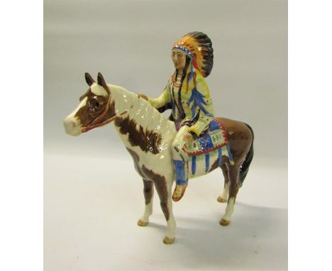 A Beswick mounted Indian, model no. 1391.  21.5cms h. 