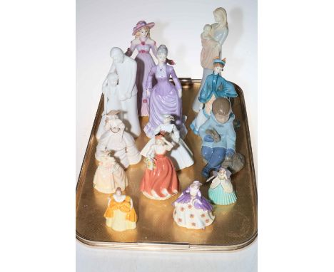 Ten Coalport ladies including 'Many Happy Returns' and 'Sarah', two Royal Worcester ladies 'Tender Moments' and 'Rebecca', an