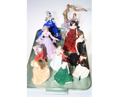 Brompton and Cooper 'Rose Garden', Coalport 'Afternoon Stroll' and 'Many Happy Returns', five Royal Worcester 'Les Petites' f