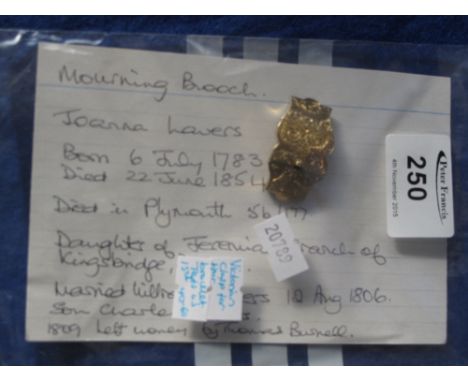 Victorian yellow metal memorial bracelet clasp with overall foliate engraved decoration and inscription dated 1854 Verso, tog
