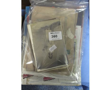 Collection of assorted portrait topographical and other postcards.  Together with various Club magazines, annuals, football p
