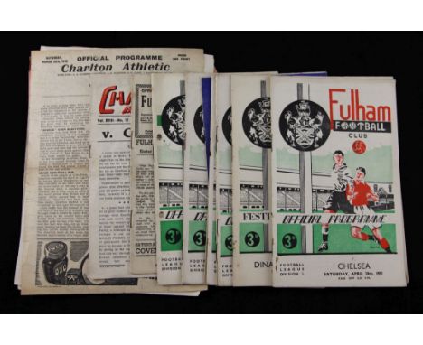 Twenty 1946-53 London Football club programmes, comprising 4 Fulham, 4 Tottenham Hotspur, 2 Arsenal plus an Arsenal 1947-48 s