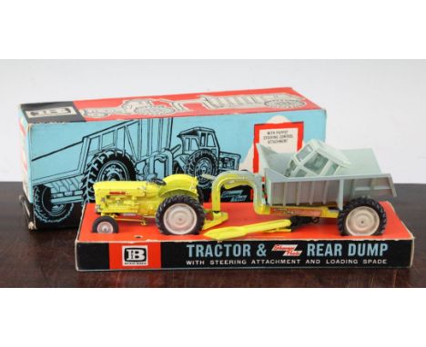 A Britains 9630 tractor and rear dump, boxed