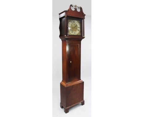 Jno Atwood of Wotton under Edge. A George III mahogany eight day longcase clock, the 12 inch square brass dial with subsidiar