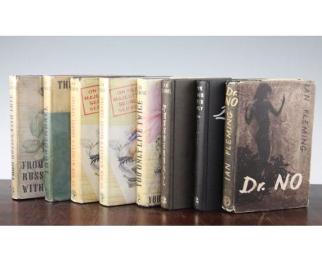 Fleming, Ian - Dr No, first edition in clipped dj, London 1958; Thunderball, first edition in dj, London 1961; another copy l