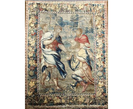 A 16th century Flemish Old Testament tapestry, probably Brussels, possibly depicting a scene from the story of David, 11ft 4i